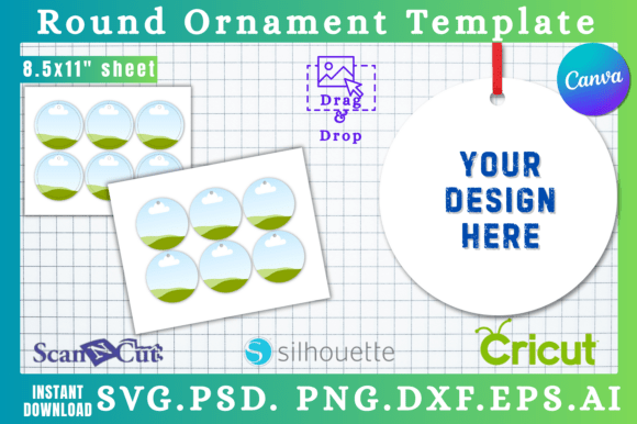 Download Printable Round Ornament SVG Templates - Round ornament svg Collection
