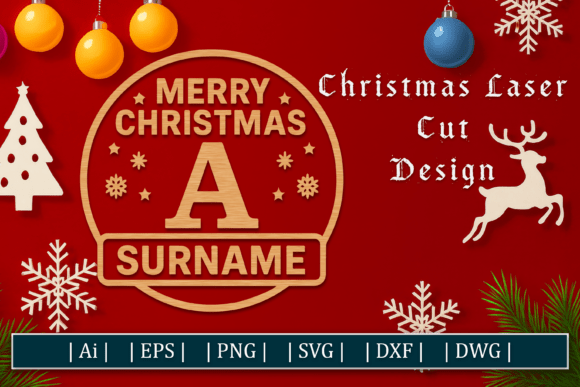 Download Xmas Personalized Name Sign Laser Cut - Premium Bundle