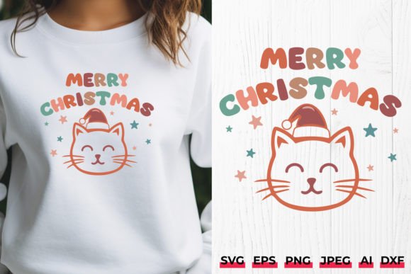 Download Merry Christmas Cat SVG | Xmas Cut File - Premium Resources