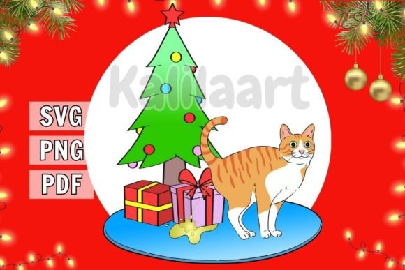 Download Funny Christmas Cat SVG - Premium Resources